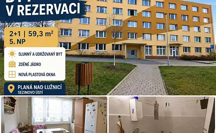 Prodej bytu 2+1 59 m², Průmyslová, Planá nad Lužnicí, okres Tábor