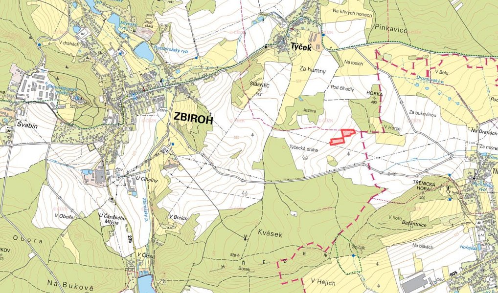 Prodej pole 18 234 m², Zbiroh – náhled fotky 2