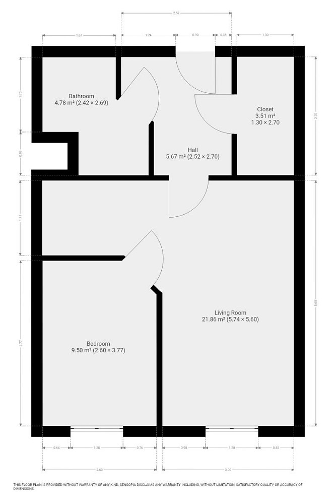 Pronájem bytu 2+kk 46 m² — photo 5