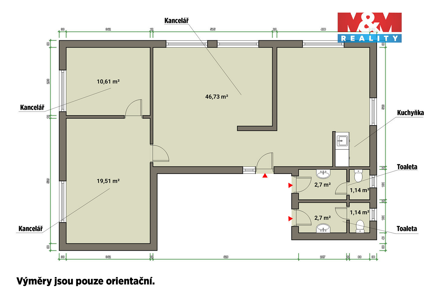 Pronájem kanceláře 80 m² – fotografie 2
