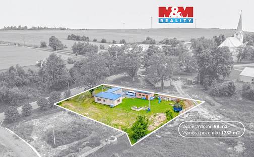 Prodej domu 74 m² s pozemkem 1 831 m², Hraničné Petrovice, okres Olomouc