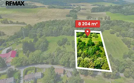 Prodej stavebního pozemku 8 204 m², Přídolí, okres Český Krumlov