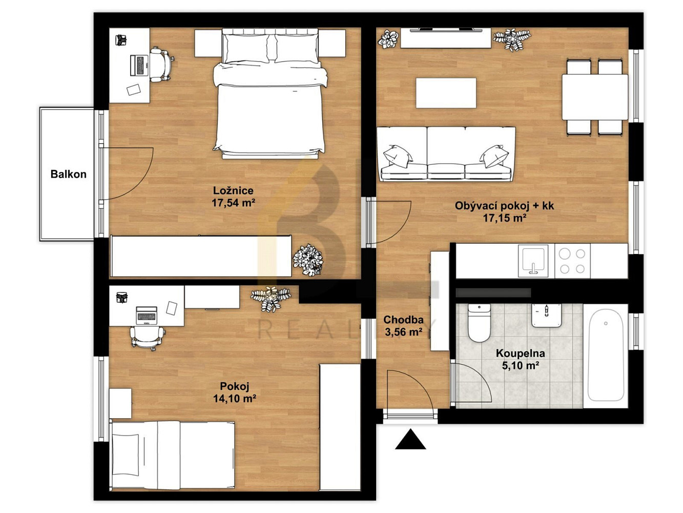 Prodej bytu 3+kk 57 m² – fotografie 2