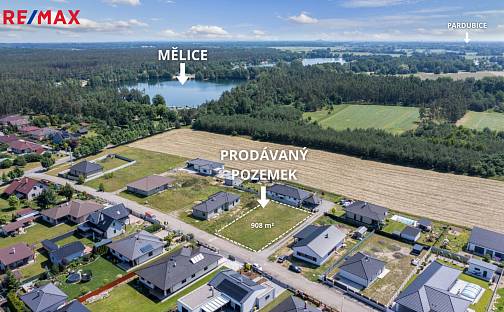 Prodej stavebního pozemku 908 m², Přelouč, okres Pardubice