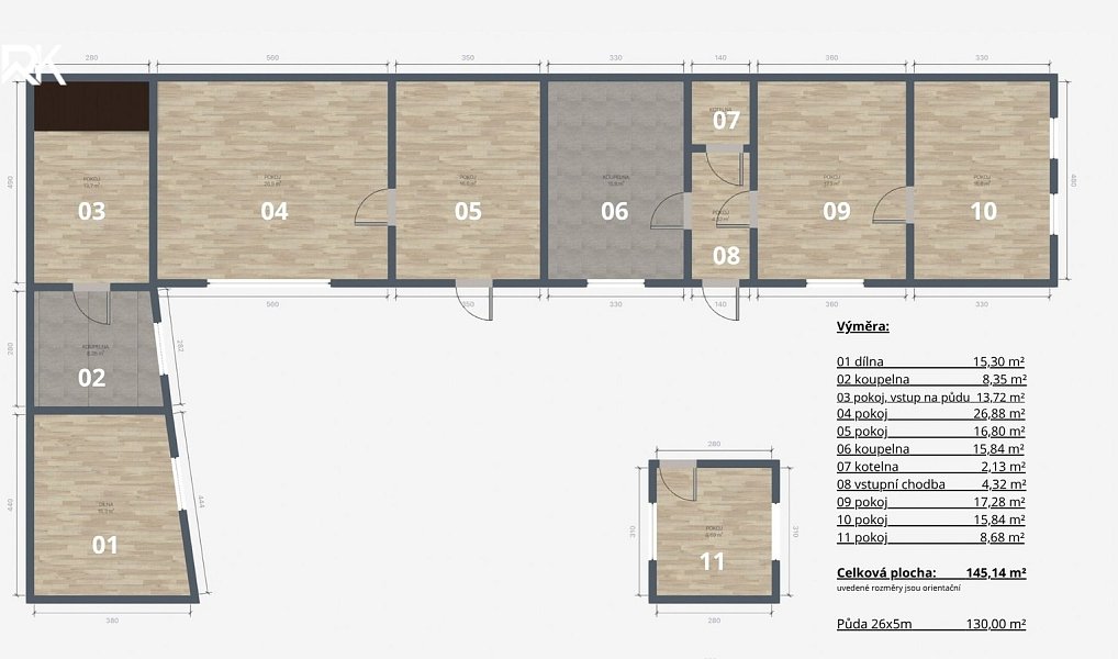 Prodej domu 180 m² s pozemkem 388 m², Dlouhopolsko – náhled fotky 5