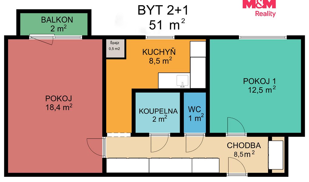 Prodej bytu 2+1 51 m², Jeseník – náhled fotky 3