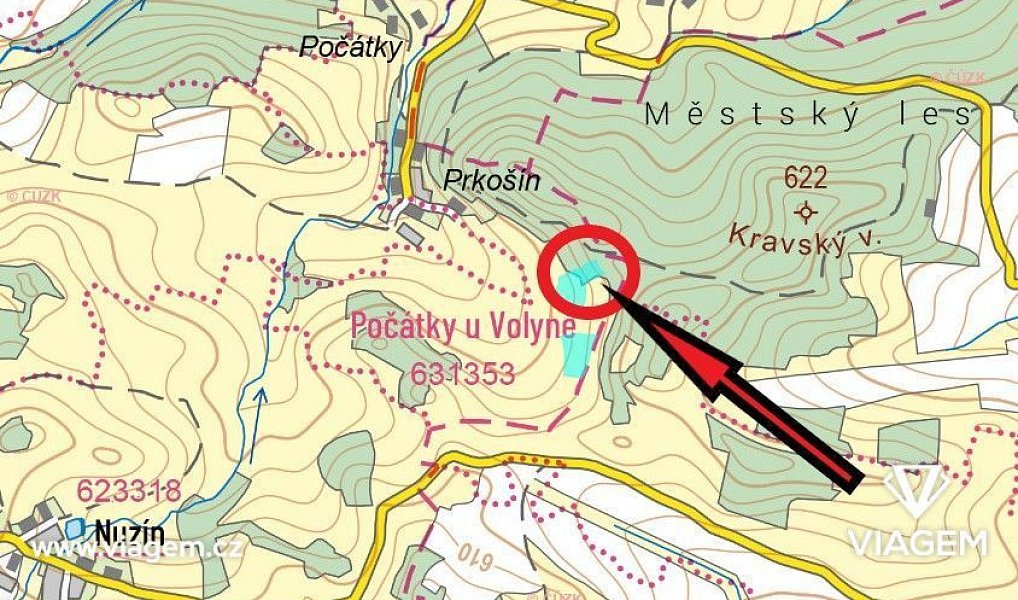 Prodej lesa 978 m², Čestice – náhled fotky 4