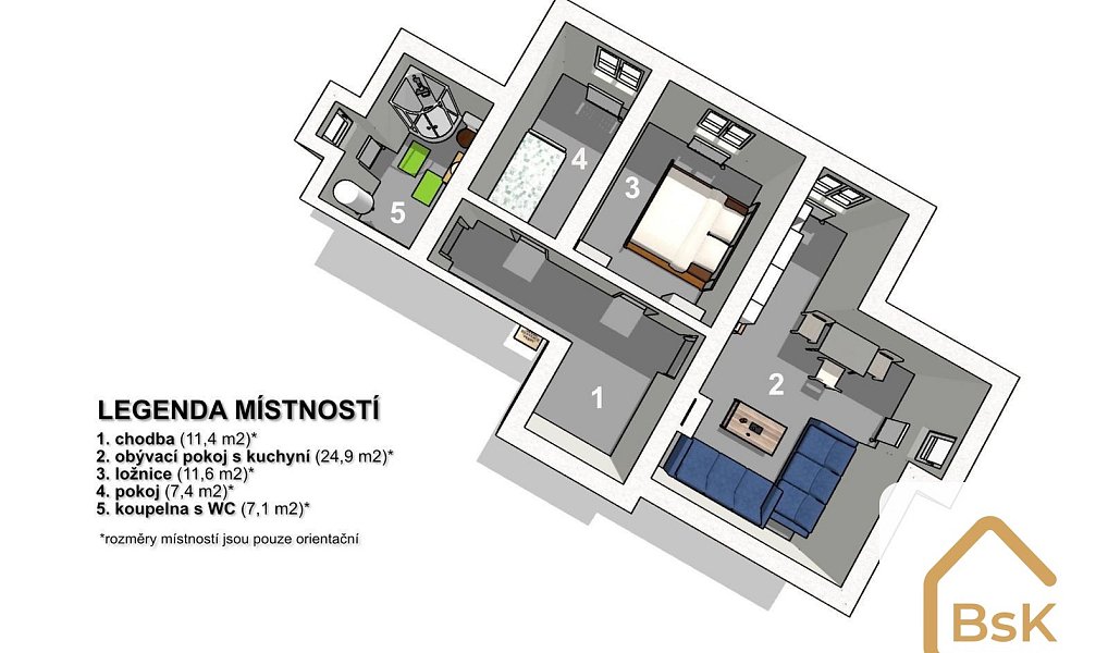 Prodej bytu 3+kk 68 m², Jablonec nad Nisou – náhled fotky 2
