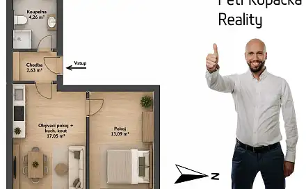 Pronájem bytu 2+kk 43 m², Bechyňská, Tábor