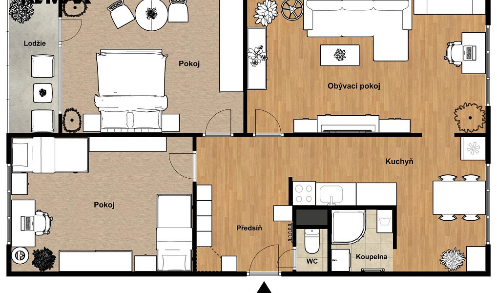 Prodej bytu 3+1 77 m², Chomutov – náhled fotky 2