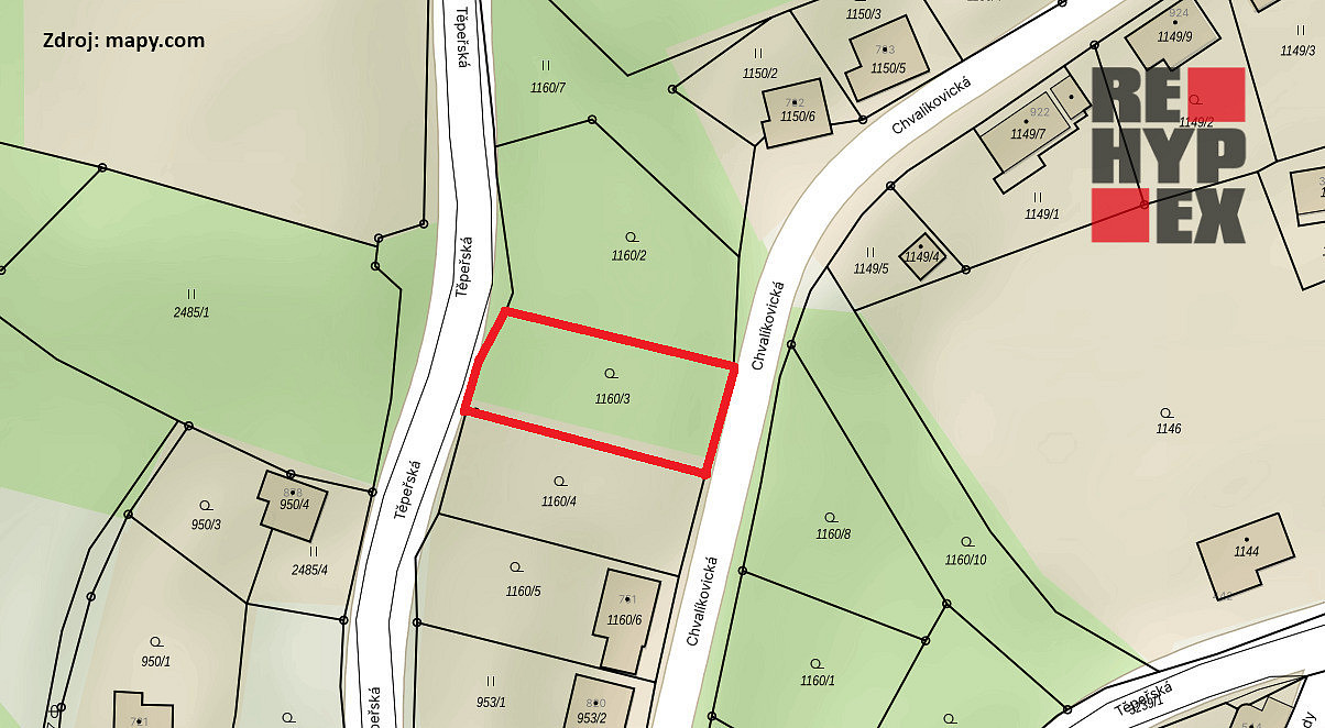Prodej stavebního pozemku 786 m² – fotografie 3