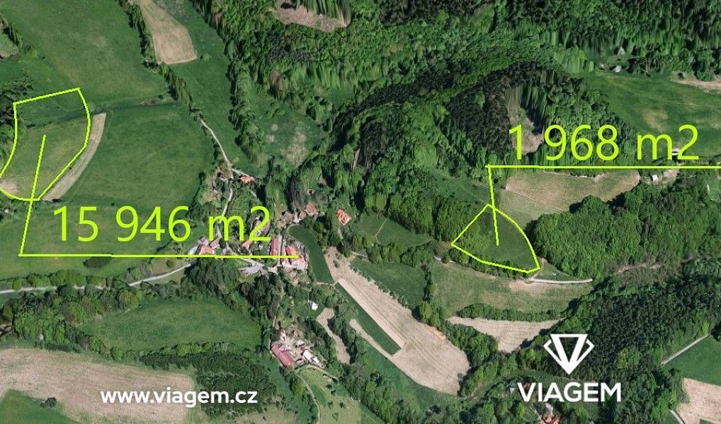 Prodej pole 444 m², Velké Popovice – náhled fotky 3