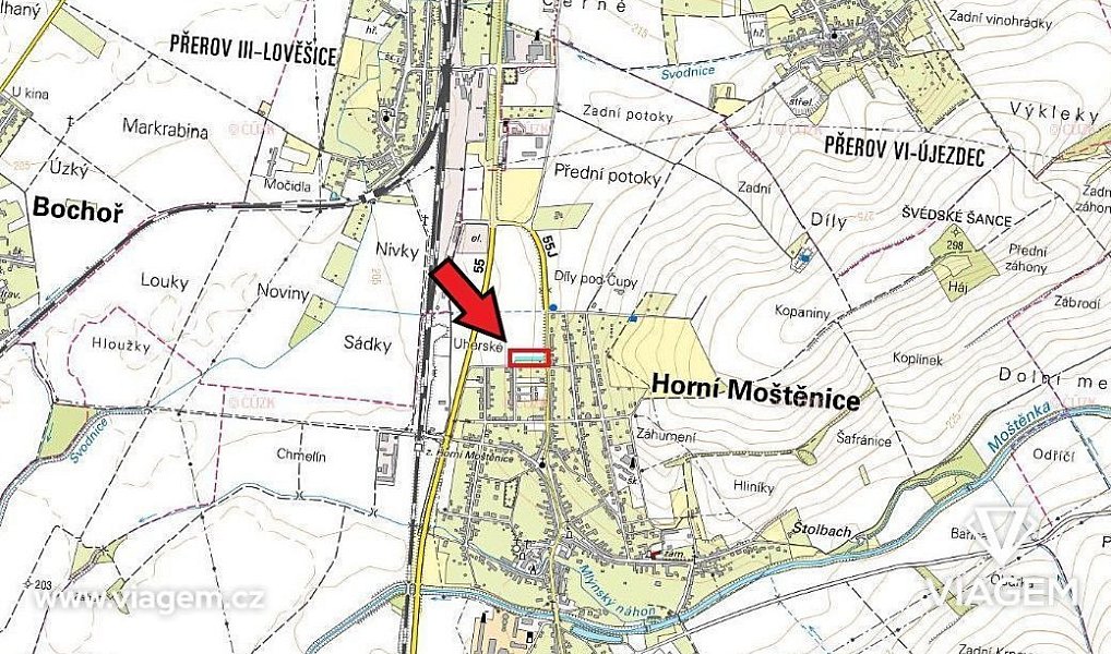 Prodej stavebního pozemku 411 m², Horní Moštěnice – náhled fotky 4