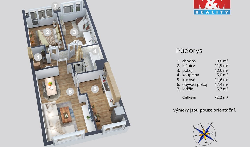 Prodej bytu 3+1 68 m², Krupka – náhled fotky 14
