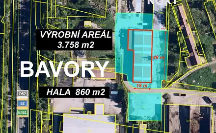 Prodej výrobních prostor 860 m², Bavory, okres Břeclav
