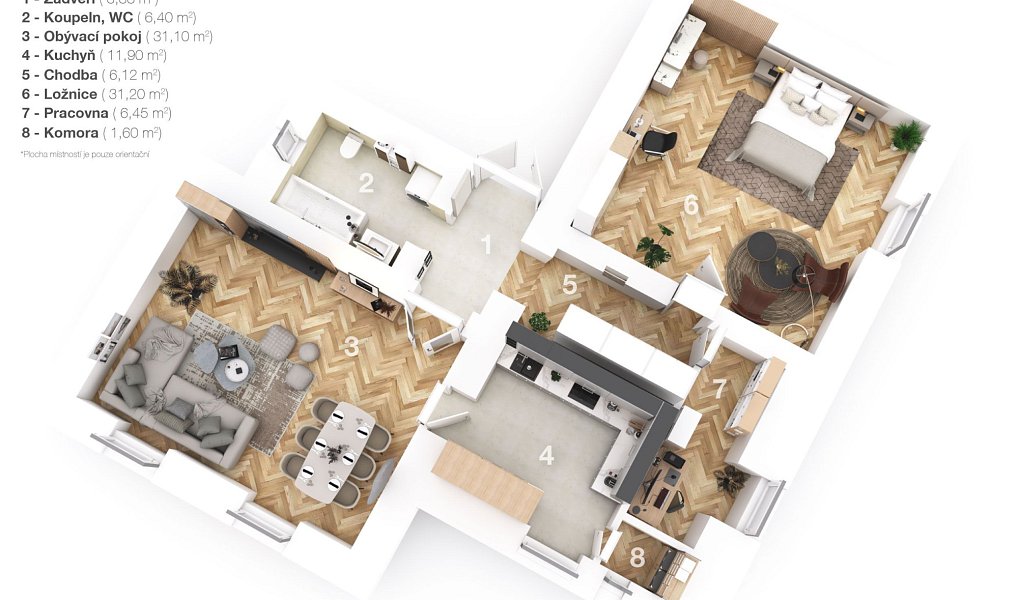 Prodej bytu 3+1 98 m², Zdice – náhled fotky 2