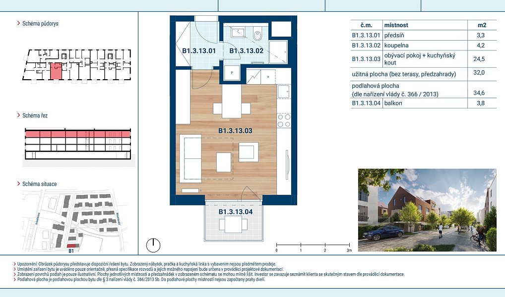 Prodej bytu 1+kk 32 m², Praha – náhled fotky 2