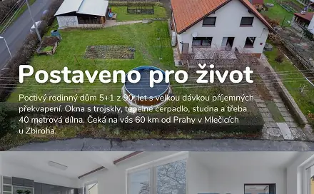 Prodej domu 234 m² s pozemkem 1 045 m², Mlečice, okres Rokycany