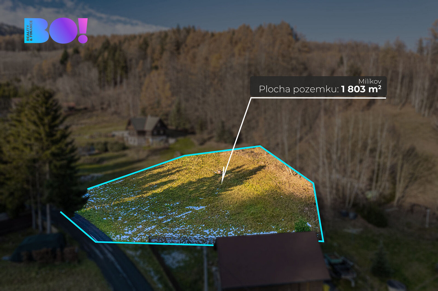 Prodej stavebního pozemku 1 803 m² – fotografie 3
