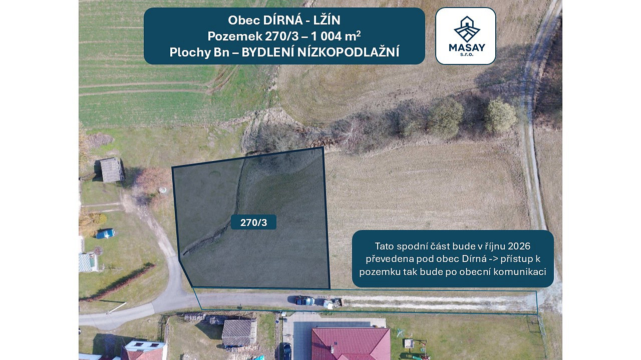 Prodej stavebního pozemku 1 004 m² – fotografie 3