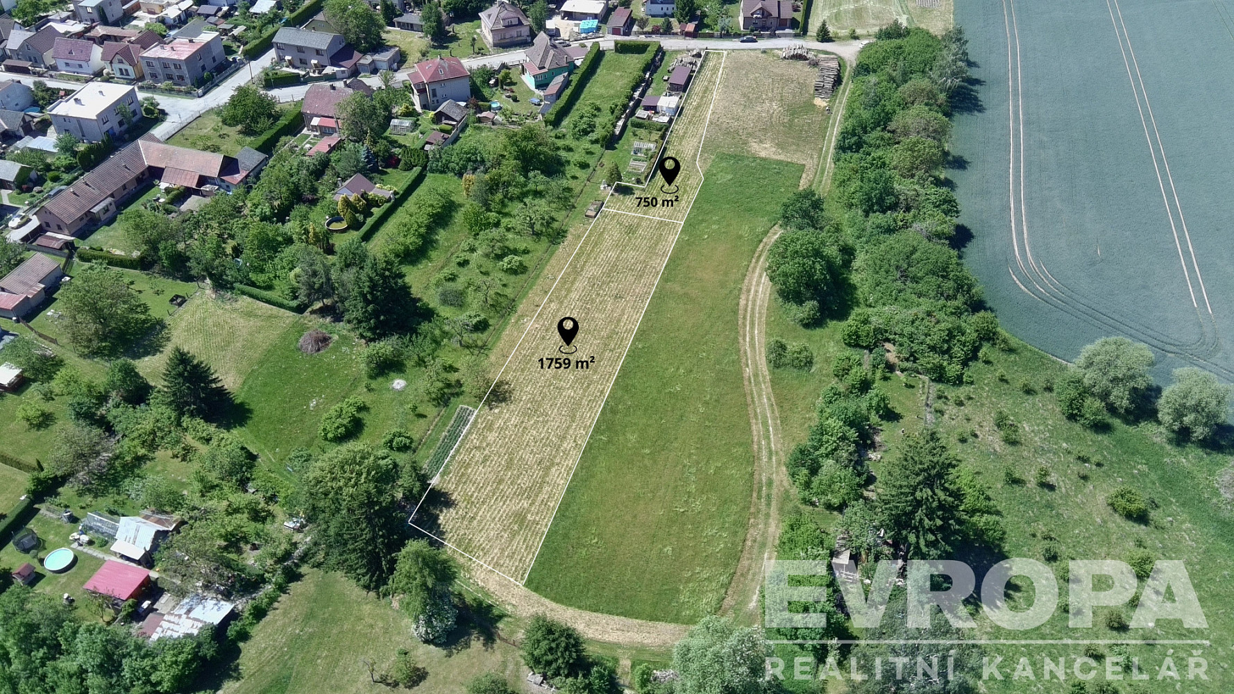 Prodej stavebního pozemku 2 509 m²