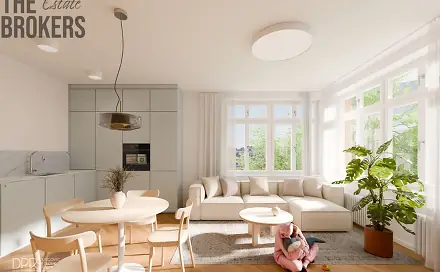 Prodej bytu 3+kk 86 m², Pomezní, Praha 8 - Libeň