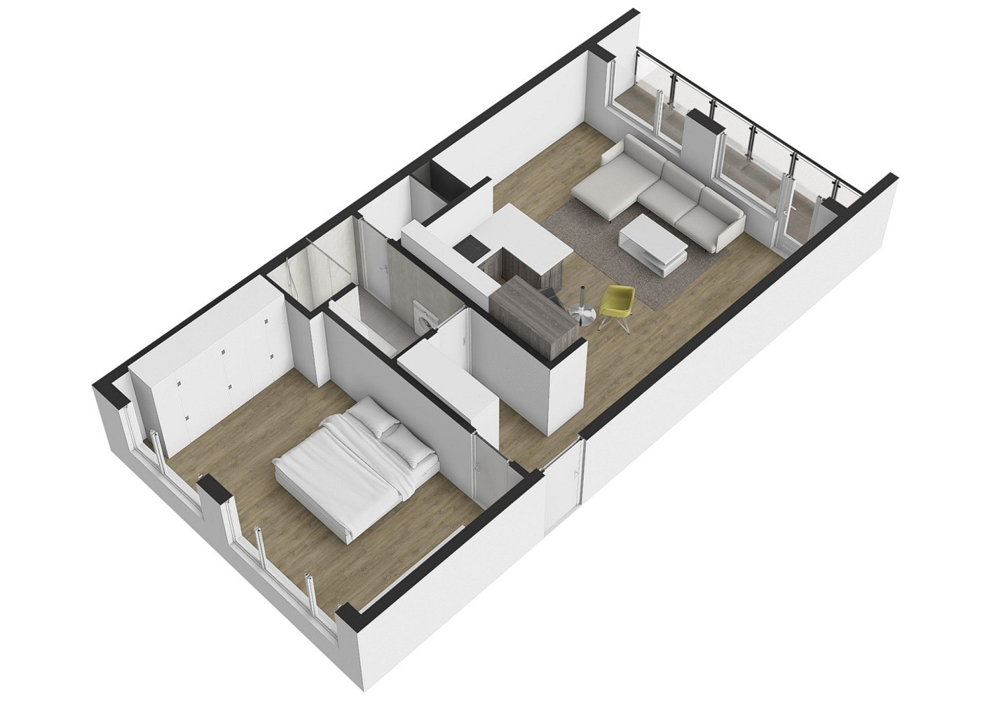 Pronájem bytu 2+kk 61 m² – fotografie 2