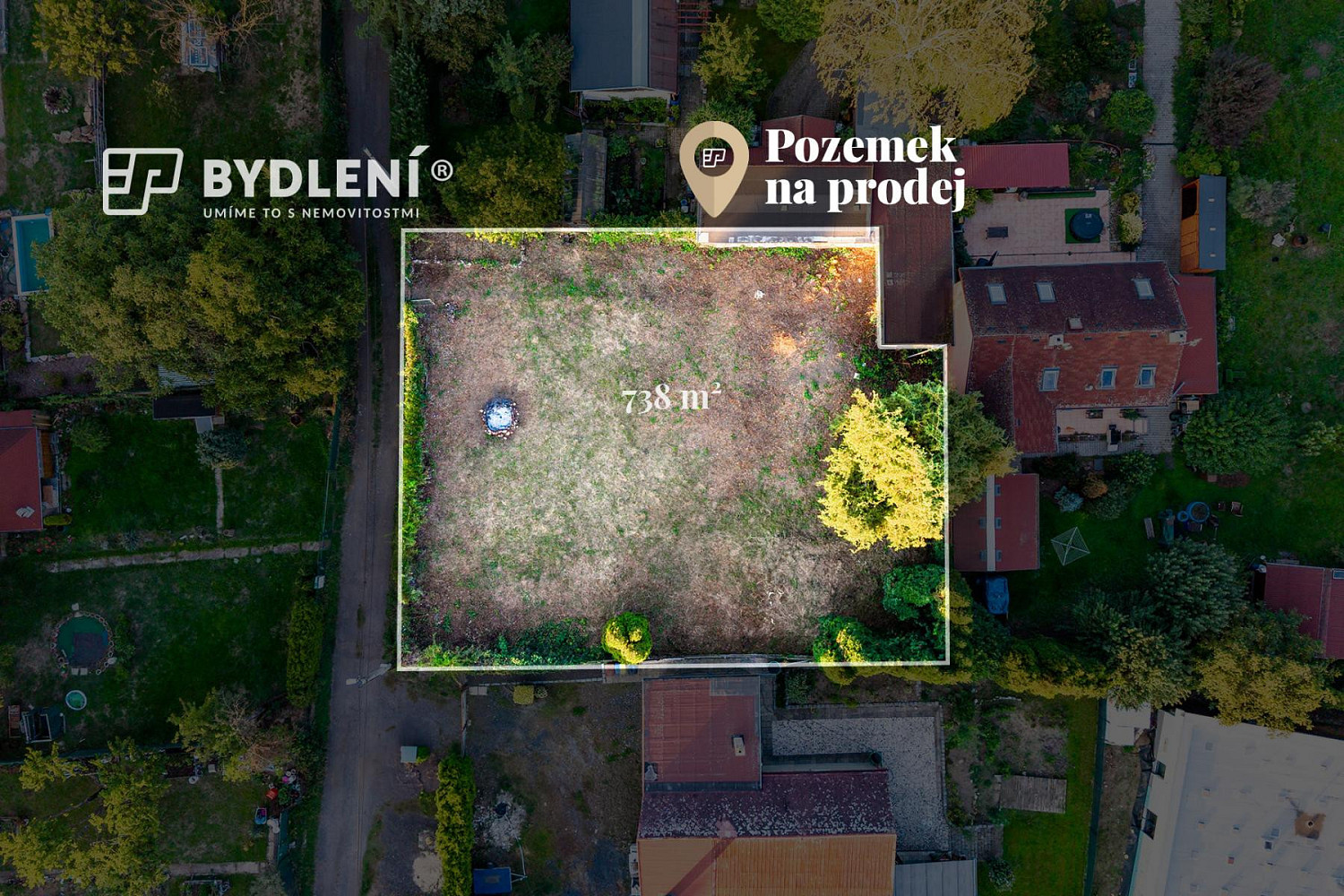 Prodej stavebního pozemku 738 m² – fotografie 3