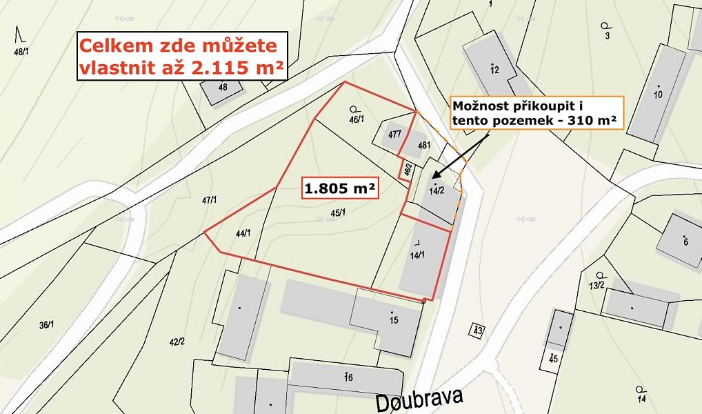 Prodej stavebního pozemku 1 805 m², Hořice – náhled fotky 15