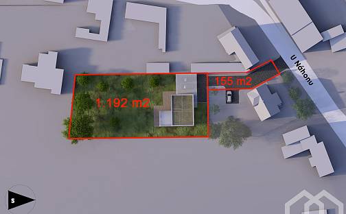 Prodej stavebního pozemku 1 347 m², U náhonu, Praha 5 - Holyně