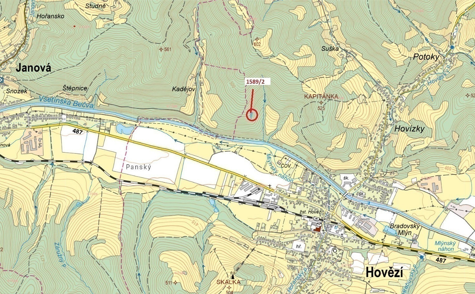 Dražba lesa 910 m²