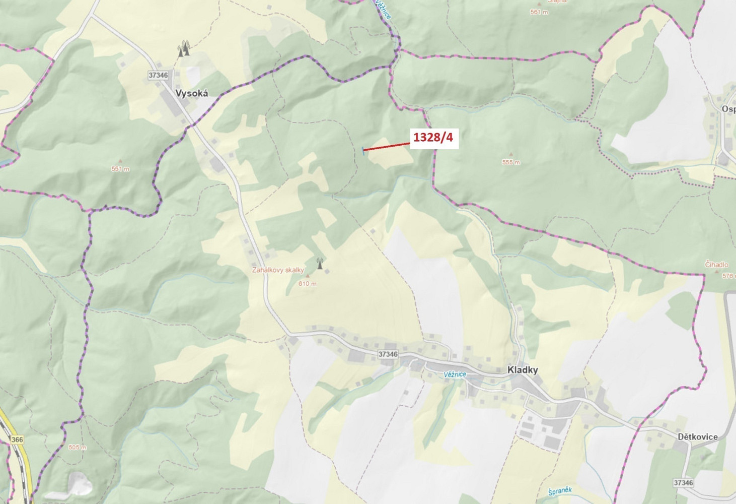 Dražba lesa 199 m²