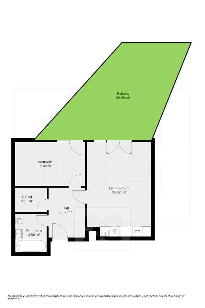Pronájem bytu 2+kk 55 m² — photo 3