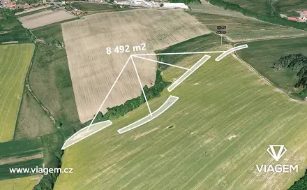 Prodej pole 1 415 m², Újezd, okres Zlín