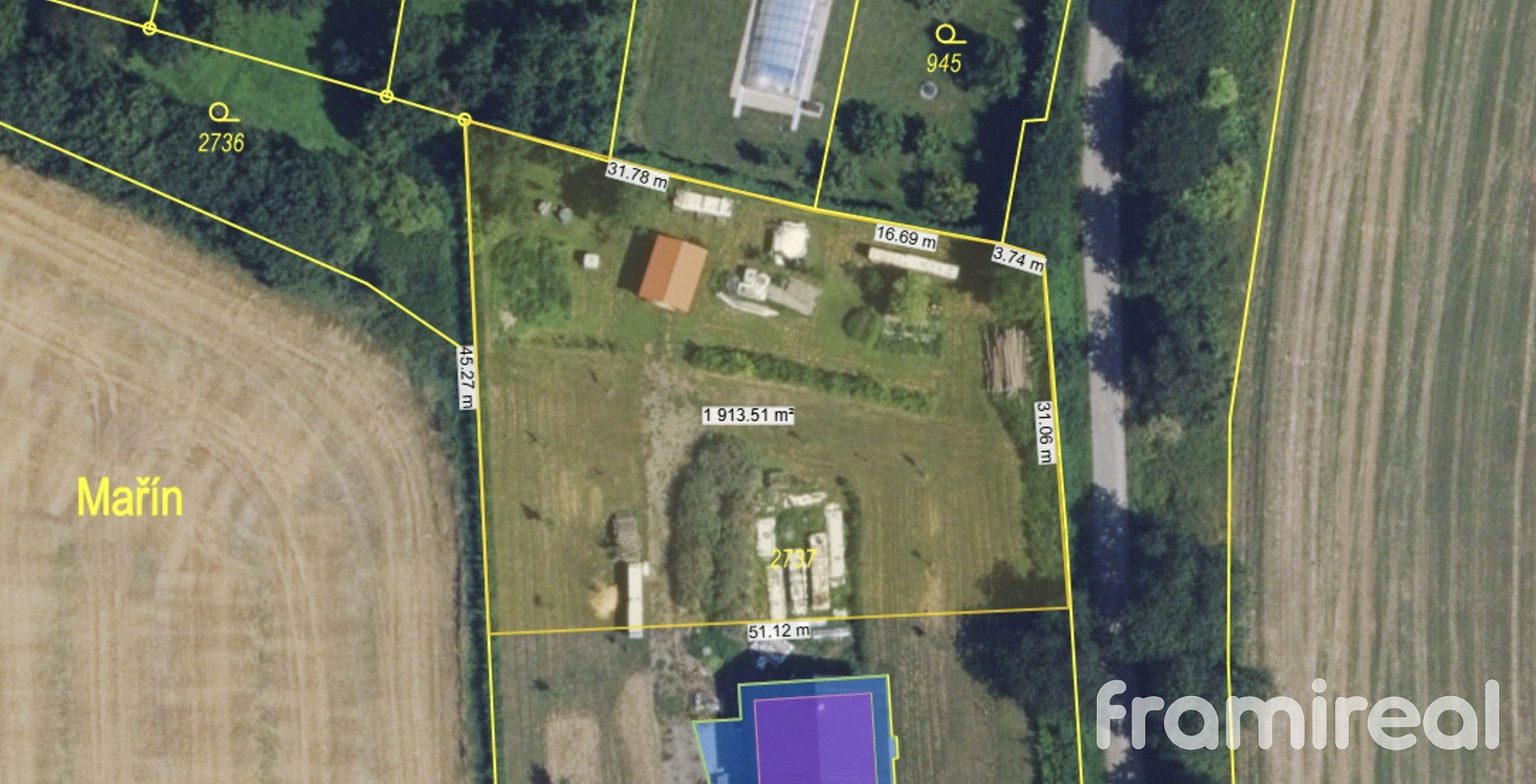 Prodej stavebního pozemku 1 950 m² – fotografie 4