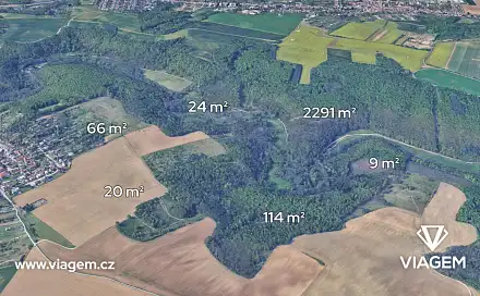 Prodej lesa 2 524 m², Radostice, okres Brno-venkov