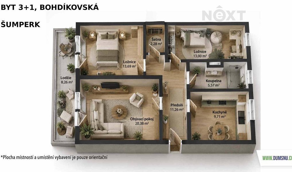 Pronájem bytu 3+1 75 m², Šumperk – náhled fotky 11