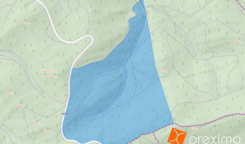 Prodej lesa 4 699 m², Vizovice – náhled fotky 2