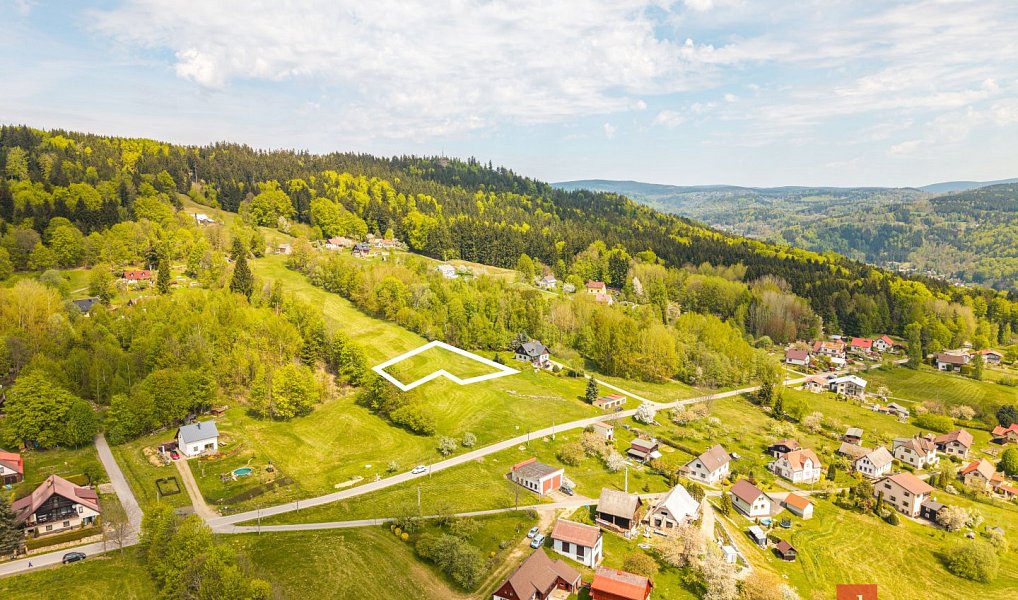 Prodej stavebního pozemku 2 523 m², Velké Hamry – náhled fotky 2