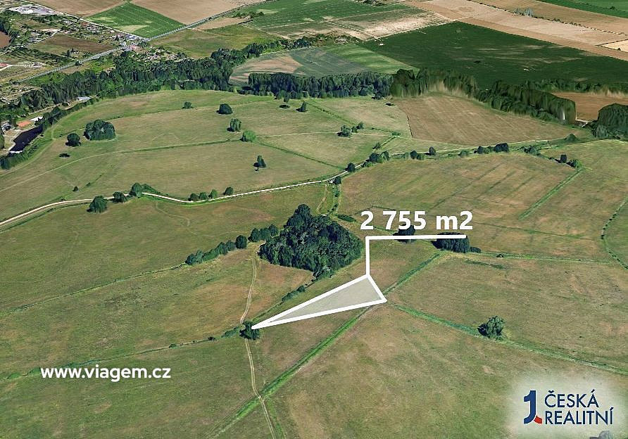 Pole 2 755 m², Podíl 25 % o výměře 689 m² – pohled 2