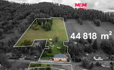Prodej domu 550 m² s pozemkem 44 818 m², Holčovice - Spálené, okres Bruntál