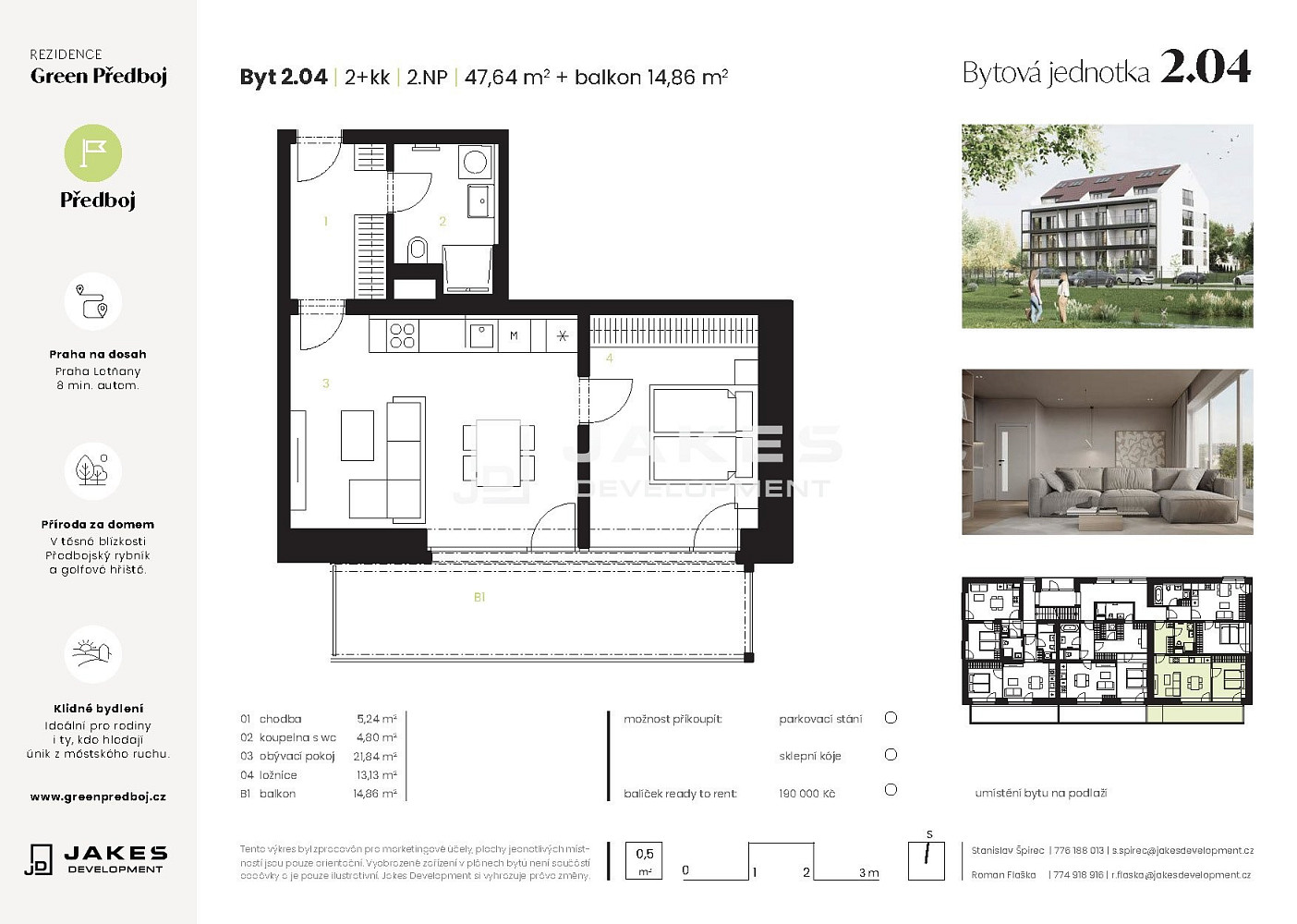 Prodej bytu 2+kk 48 m² - Widok 2