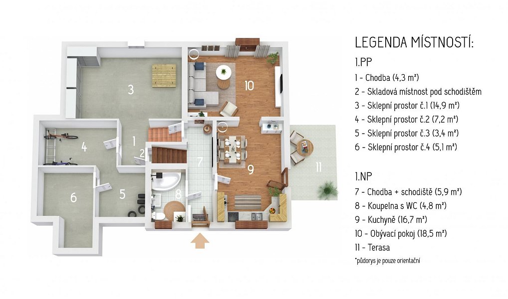 Prodej domu 123 m² s pozemkem 1 290 m², Milín – náhled fotky 45
