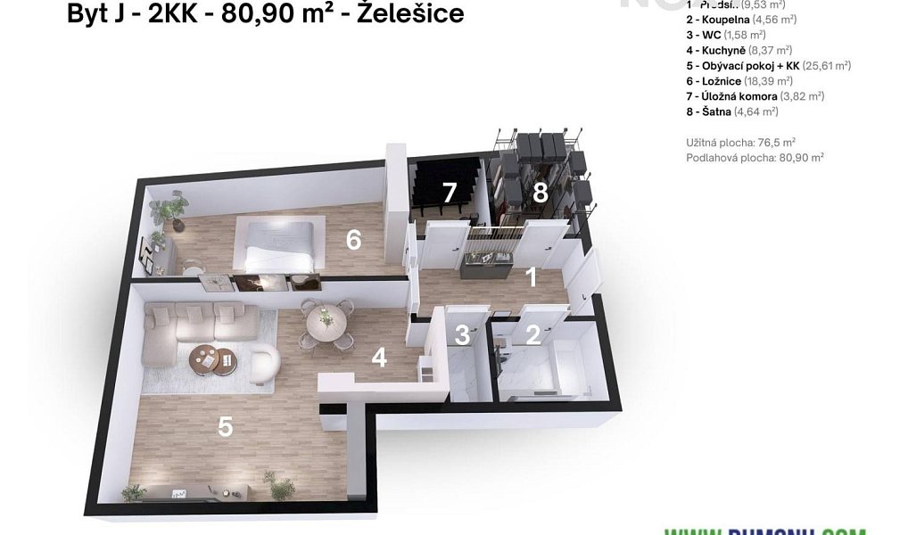 Prodej bytu 2+kk 80 m², Želešice – náhled fotky 19