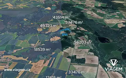 Prodej lesa 5 504 m², Ponědraž, okres Jindřichův Hradec