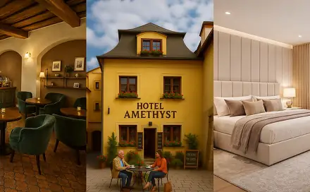Hotel Amethyst Telč, náměstí Zachariáše z Hradce, Telč