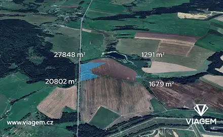 Prodej pole 10 065 m², Brniště, okres Česká Lípa
