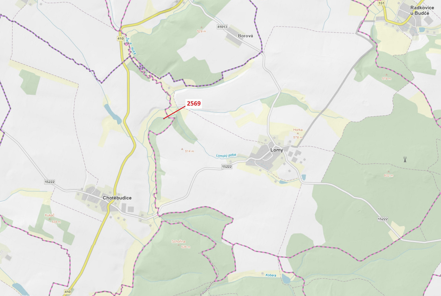 Dražba lesa 155 m²