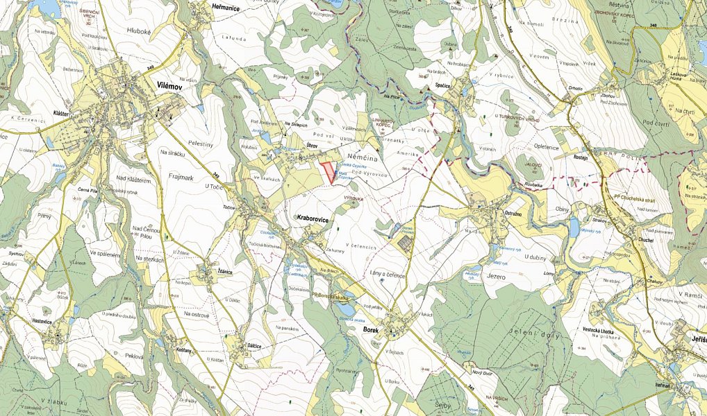 Prodej pole 8 006 m², Kraborovice – náhled fotky 2