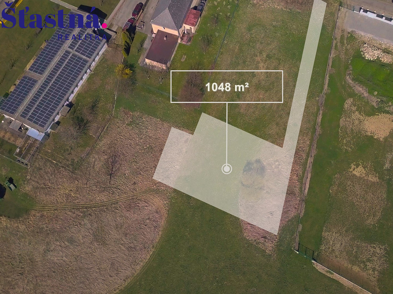 Prodej stavebního pozemku 1 048 m² – pohled 2